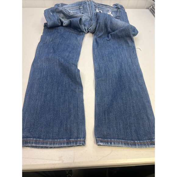 Machine Jeans Acid Wash Torn Ripped Distressed Skinny Jeans Low Rise‎ 5 28x26 - Picture 8 of 11
